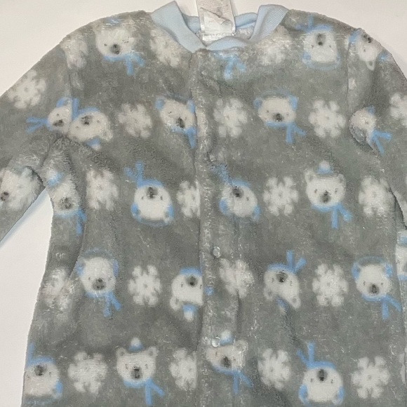 Fuzzy PJ Sleeper Set Lot of 2 Size 3 Months 12-17Lbs - Picture 3 of 10